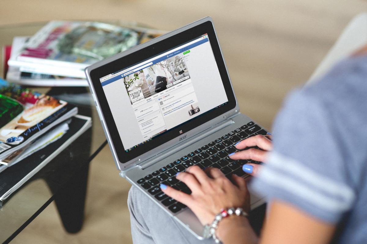 person using a laptop