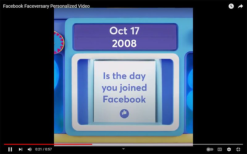 facebook faceversary screenshot