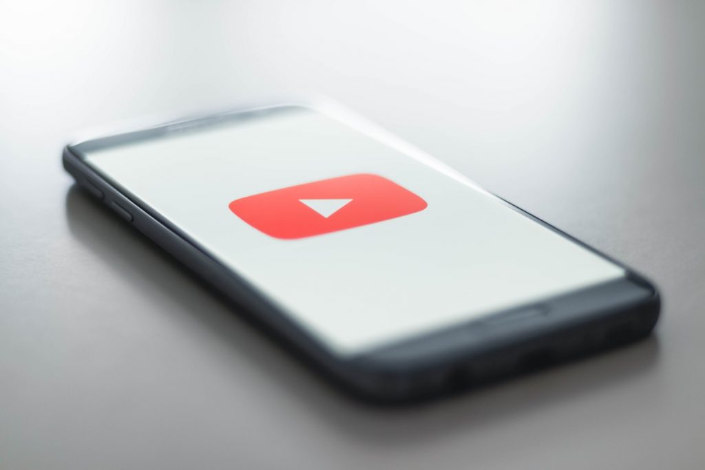 youtube logo on a smartphone