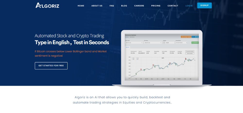 Algoriz website image