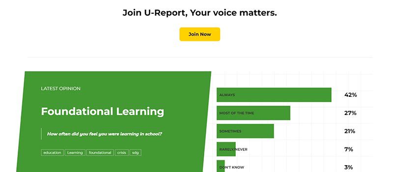 unicef ureport chatbot