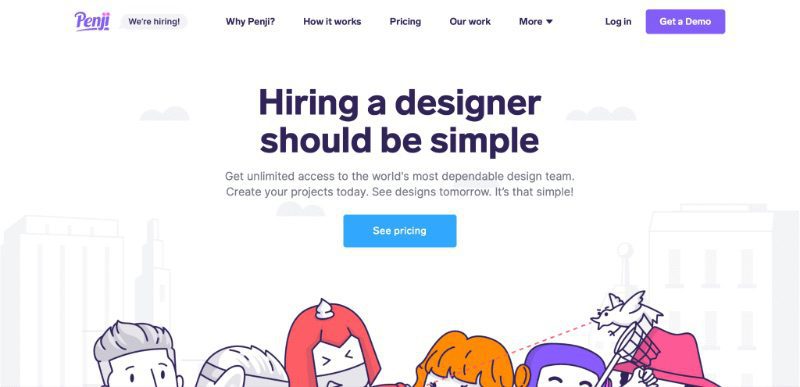 Penji graphic design service website