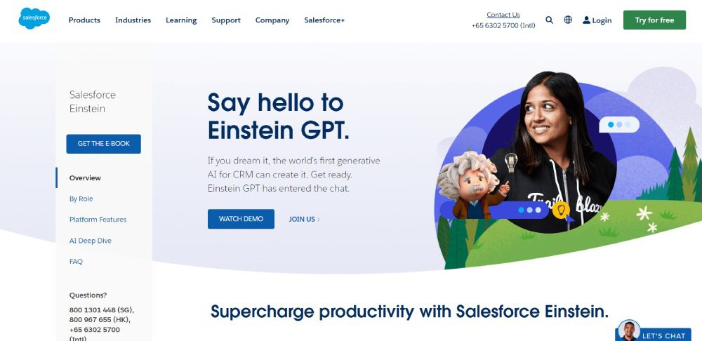 einstein landing page