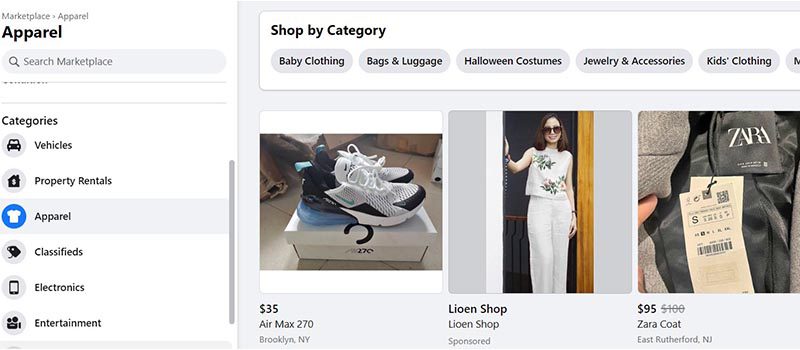 facebook marketplace screenshot