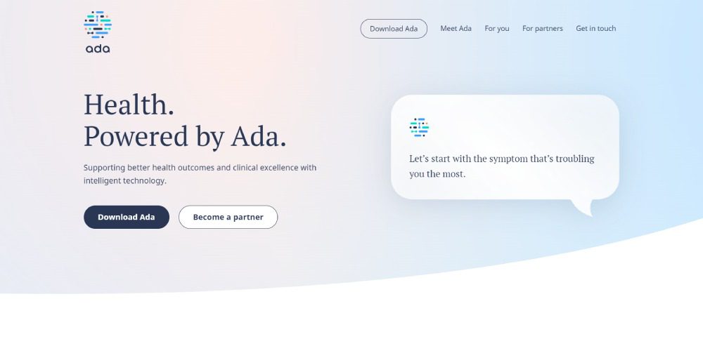 ada website screenshot