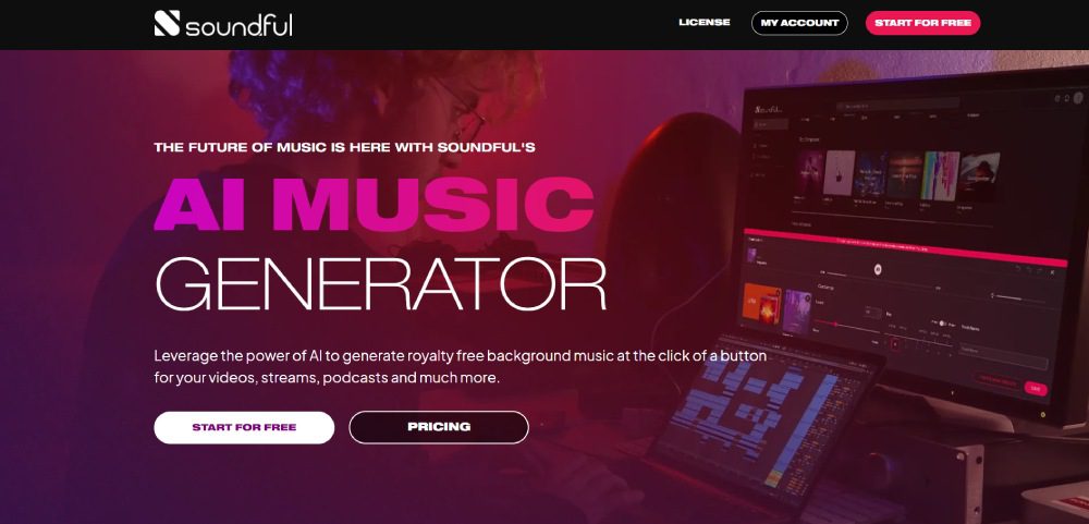 soundful landing page screenshot