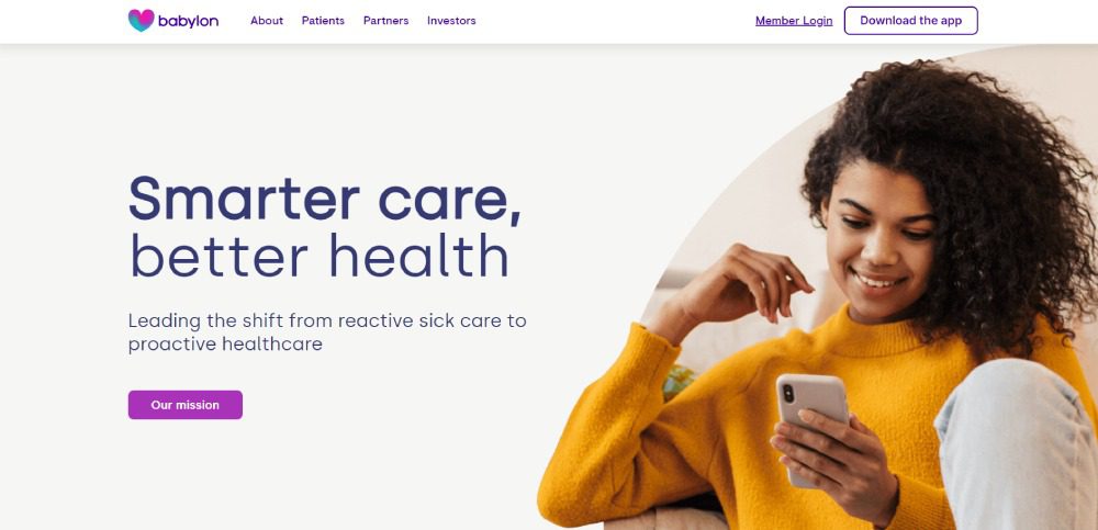 babylon health website screenshot