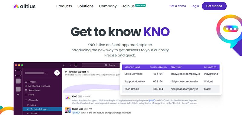 kno home page screenshot