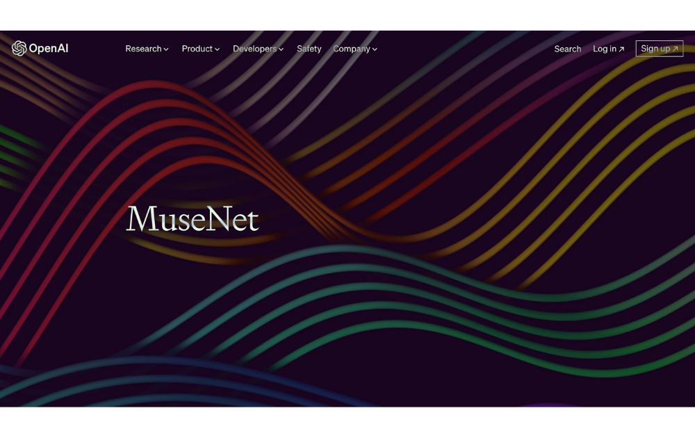 musenet website screenshot