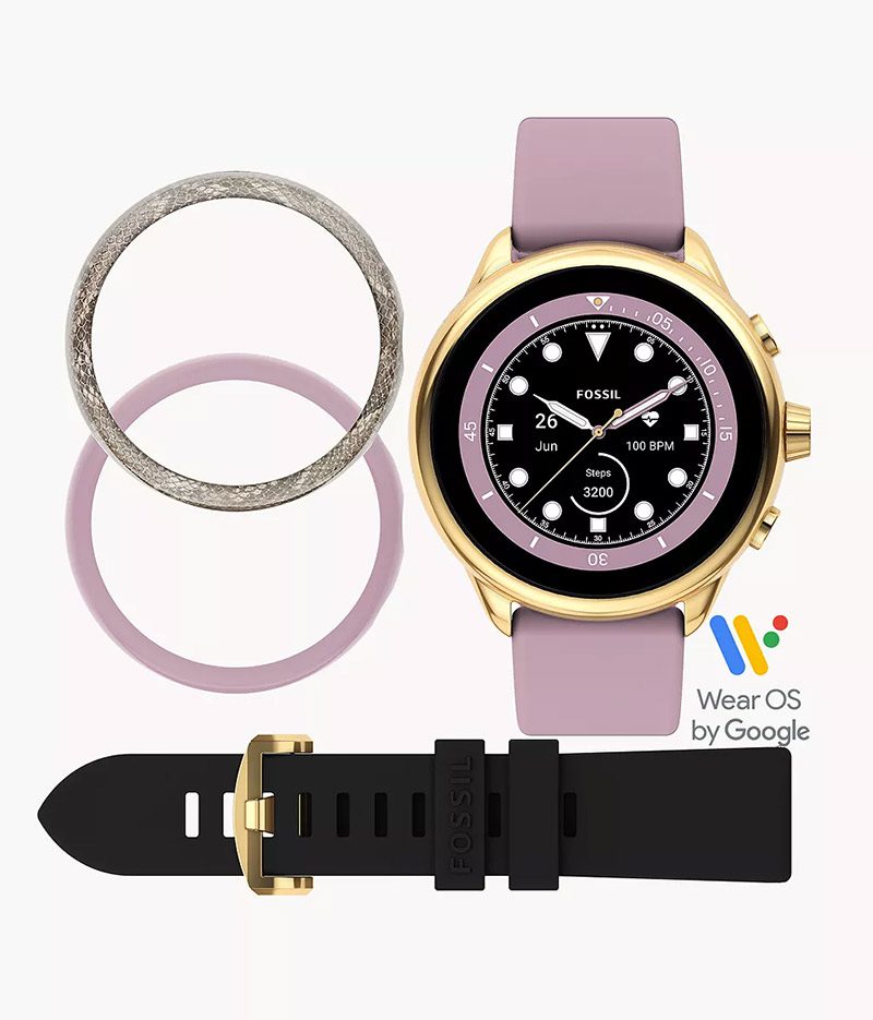 pink fossil gen 6 smartwatch
