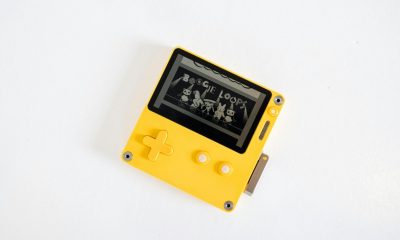 yellow handheld gaming console