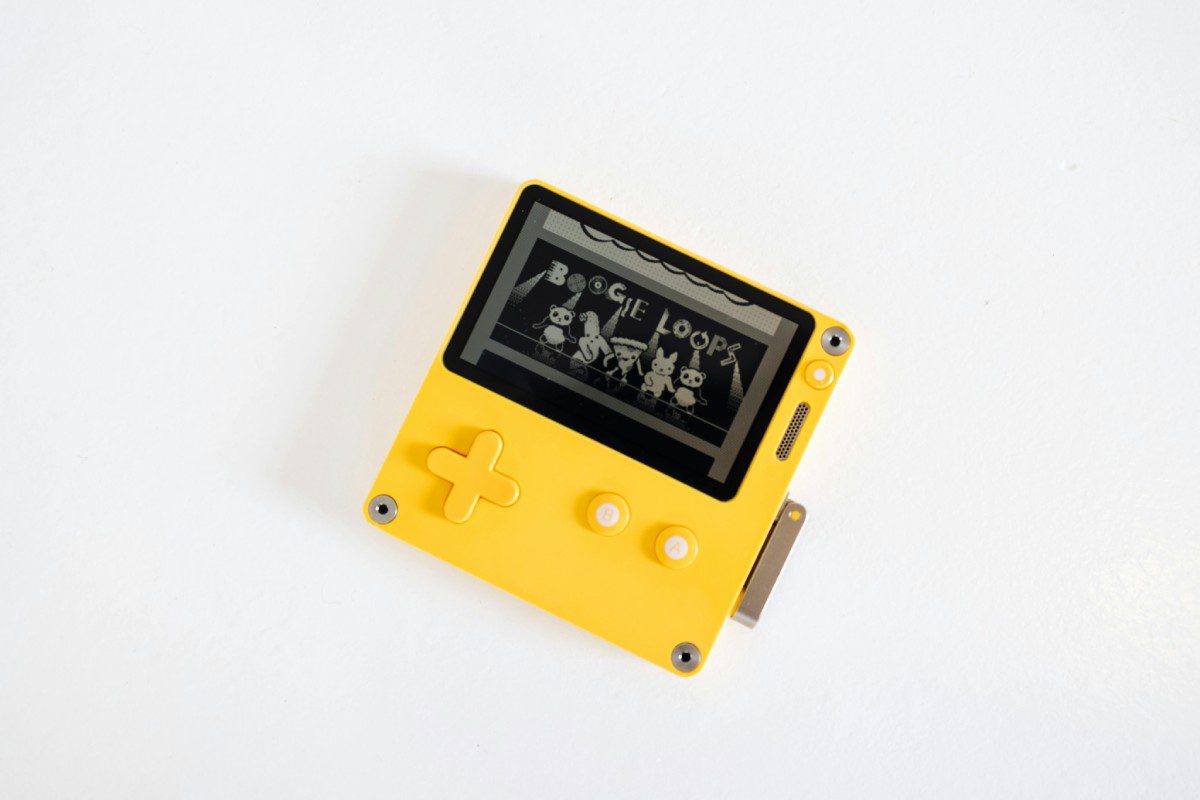 yellow handheld gaming console