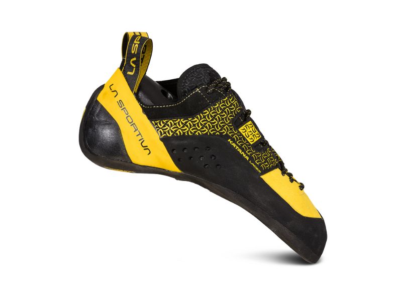 yellow hiking shoe