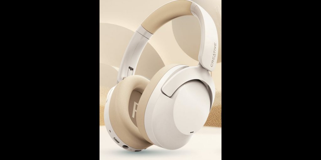 cream creative headphones