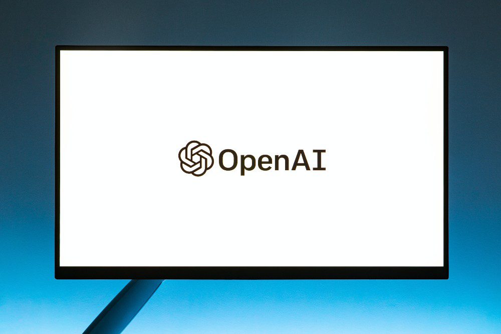 openai logo on white screen