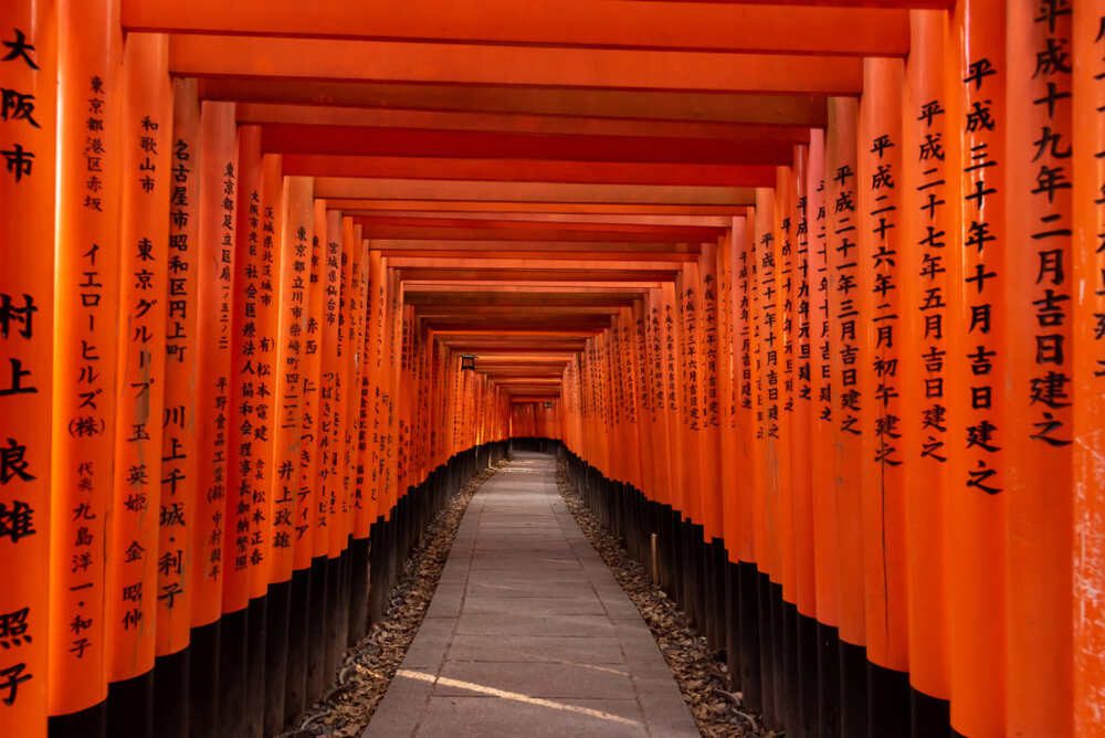 orange gates in japan