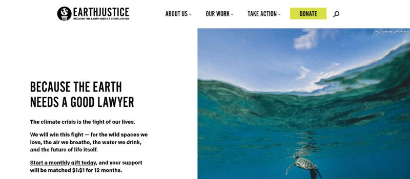 earthjustice website