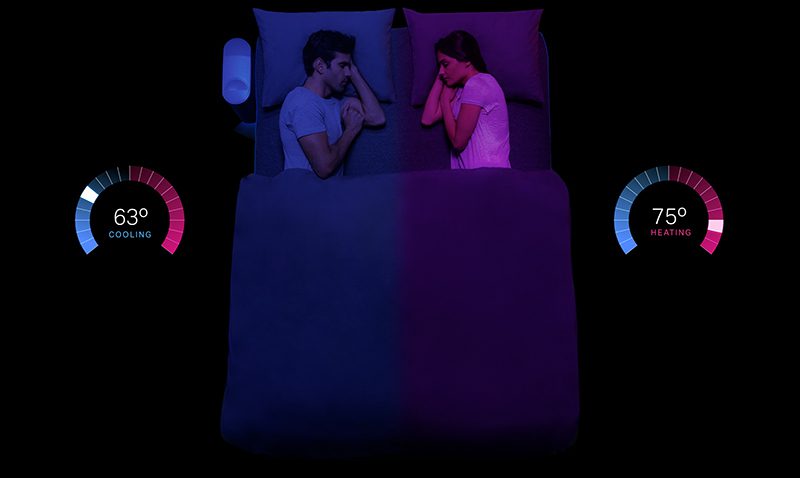two people on a bed