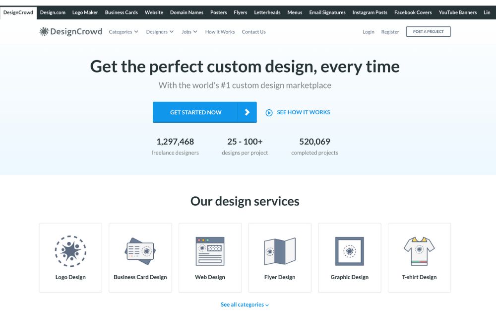 highest rated design services DesignCrowd