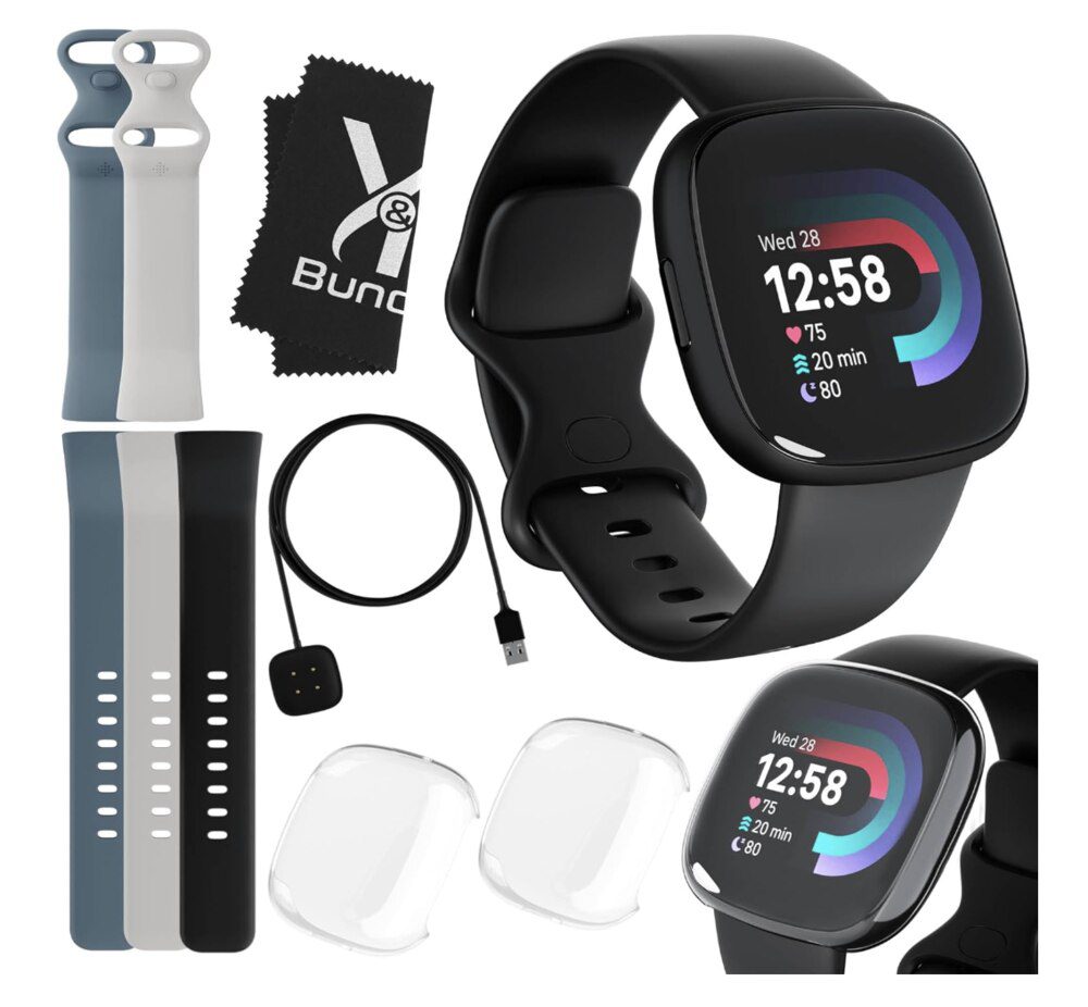 black fitbit versa 4